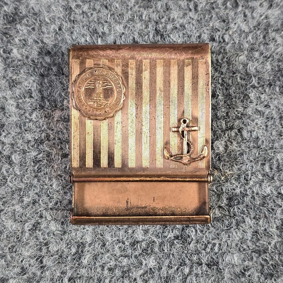 Other - Vintage Copper Match Safe Holder Father Marquette Marquette Michigan Anchor